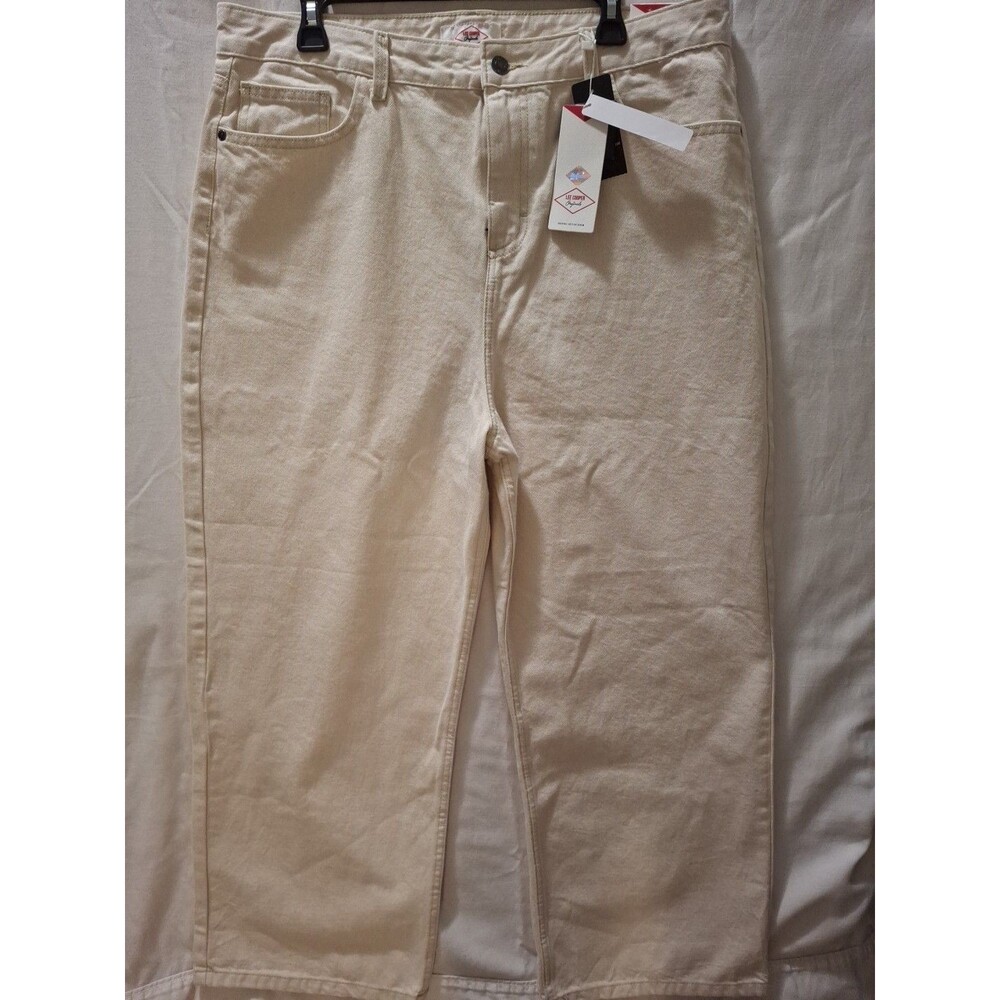 LEE COOPER Originals Wide Leg Jeans Men's Natural Fiber Beige Size 36 X 27 NEW